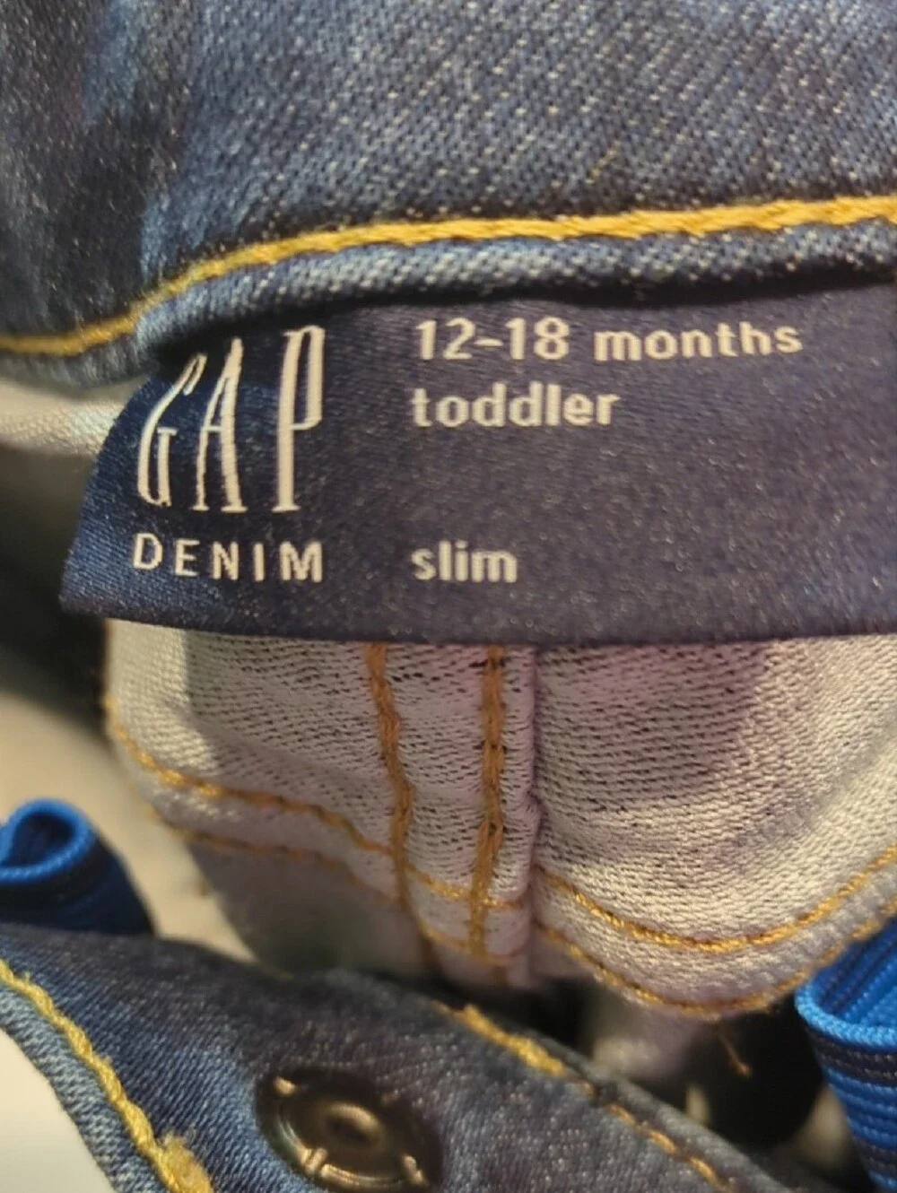 GAP Kids Dark Blue Denim Jeans with Contrast Stitching